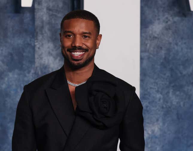  Michael B. Jordan attends the 2023 Vanity Fair Oscar Party on March 12, 2023 in Beverly Hills, California.