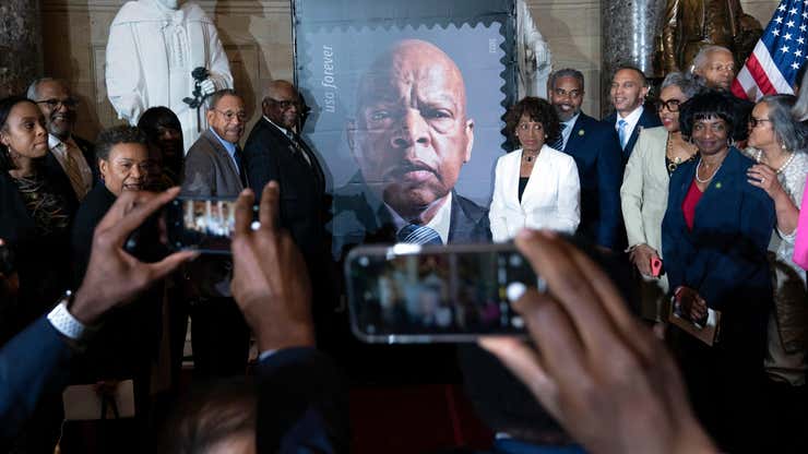 Image for John Lewis' Postal Stamp Is Finally Unveiled